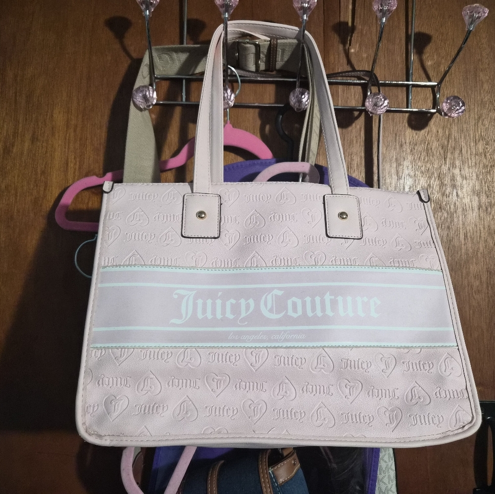 Juicy Couture Light Pink Embossed Logo Tote